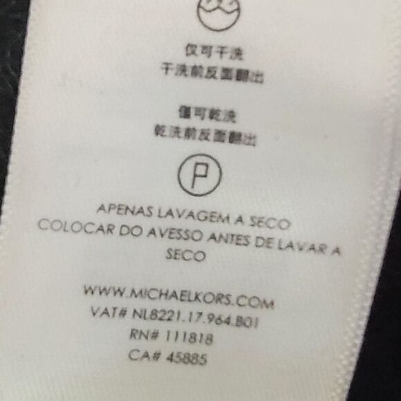 Michael Kors Yeti Faux Rabbit Fur Sleeve & Wool Moto Turnlock Jacket in Black - Picture 14 of 16